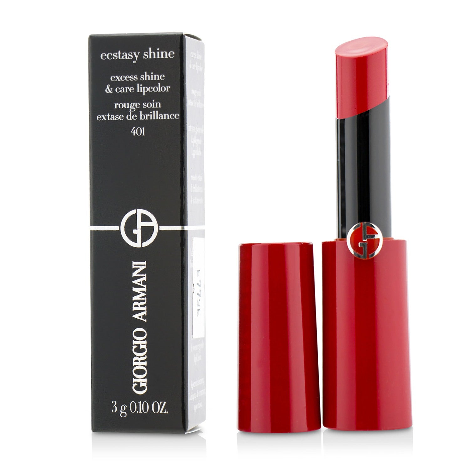 Giorgio Armani/ジョルジオ アルマーニ+エクスタシー シャイン エクセス シャイン & ケア リップカラー+3g/0.1oz+# 401 Hot ブランドコスメ